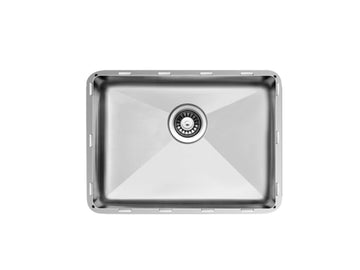23-1/2 inch Single Bowl Flush Mount Stainless Steel Kitchen Sink - Amsterdam - TZ R550 - Sink Depot